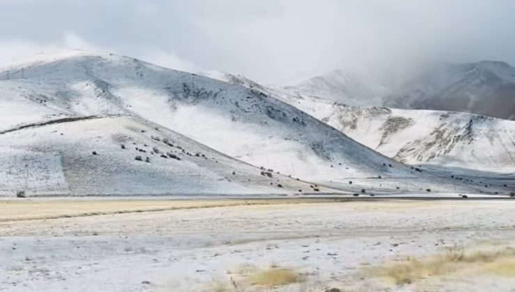 Van’da yılın ilk karı şehir merkezine düştü.