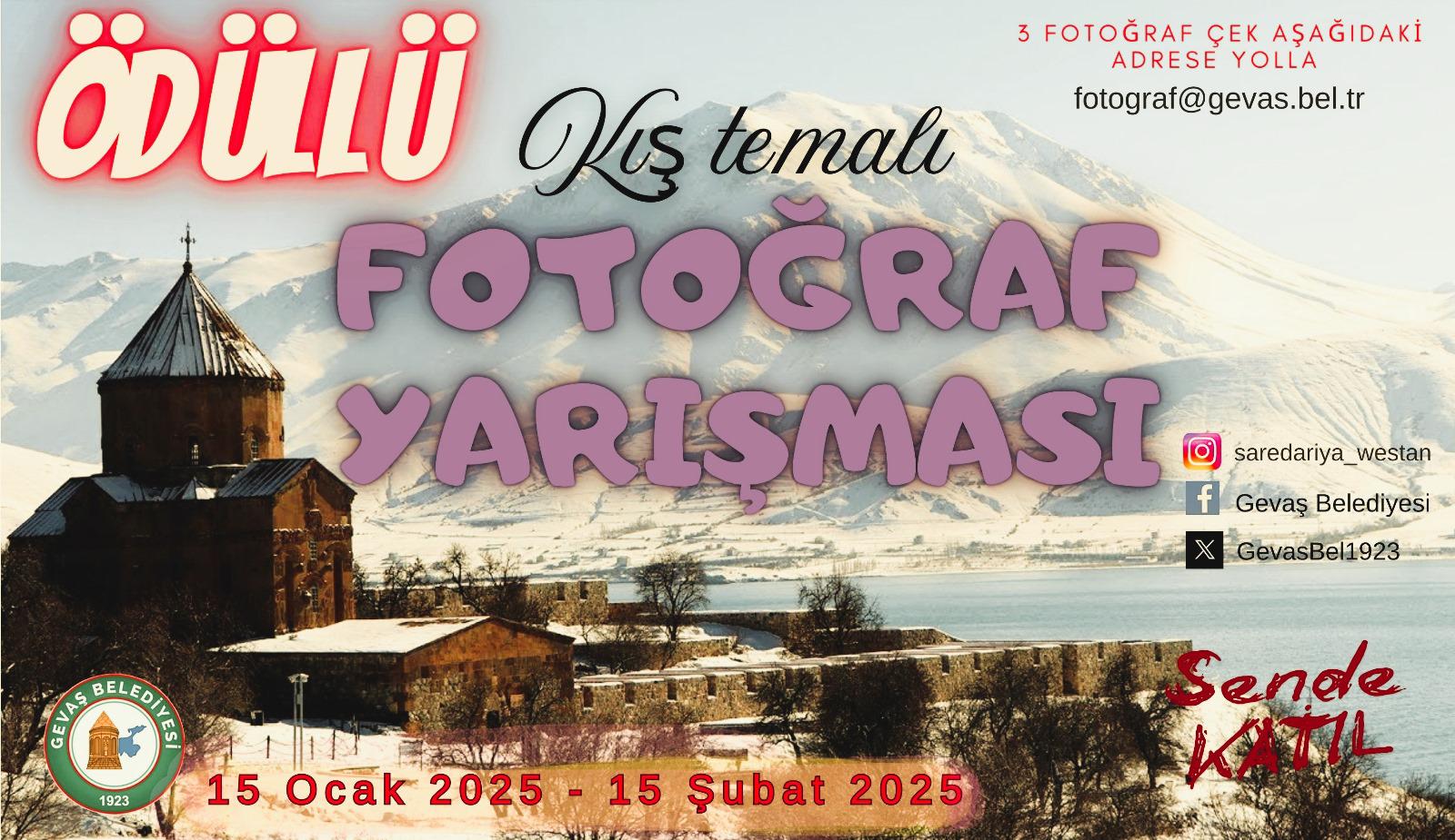 Gevaş Belediyesi’nden Kış Temalı Fotoğraf Yarışması: Gevaş’ın Beyaz Büyüsü