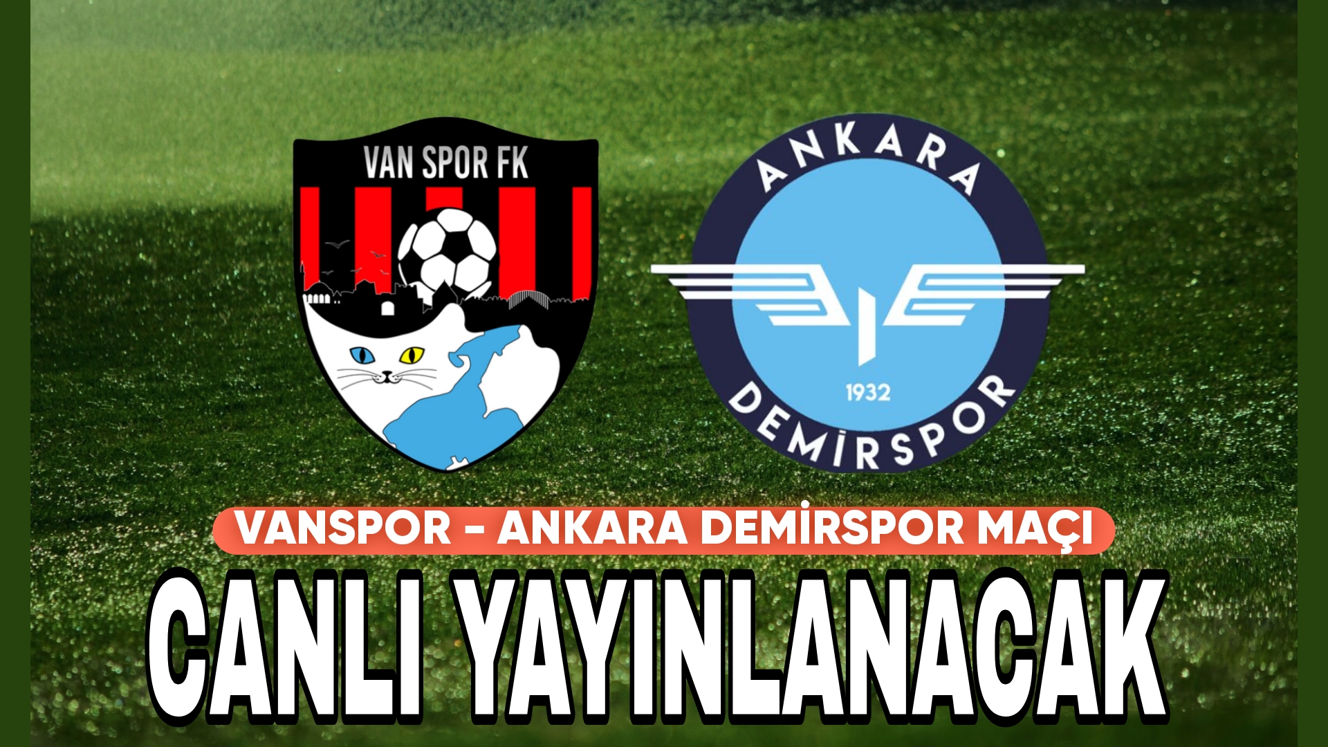 Vanspor-Ankara Demirspor Maçı Canlı Yayınlanacak