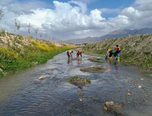 Van Büyükşehir Belediyesi İnci Kefali Göç Yolu Derelerinde Temizlik Çalışması Başlattı