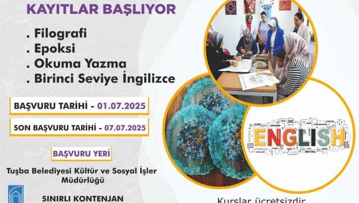 Tuşba Belediyesi’nden Yaz Dönemine Özel Ücretsiz Kurslar Başladı