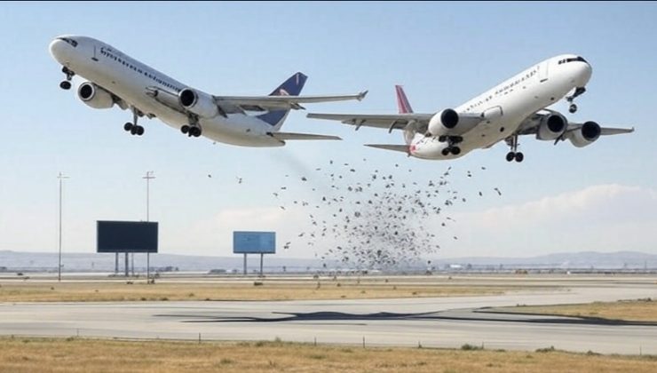 Van Havalimanı’na İnen İki Yolcu Uçağı Kuşa Çarptı