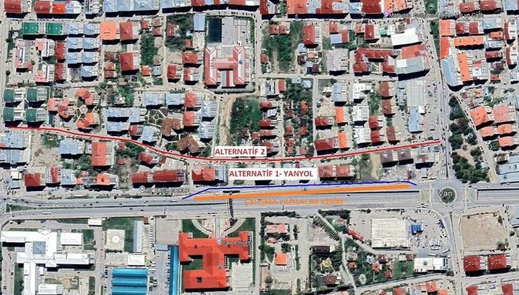 Van’da Yol Çalışmaları Nedeniyle Van Kale Kavşağı ile Adliye Önü Arası Trafiğe Kapatılacak