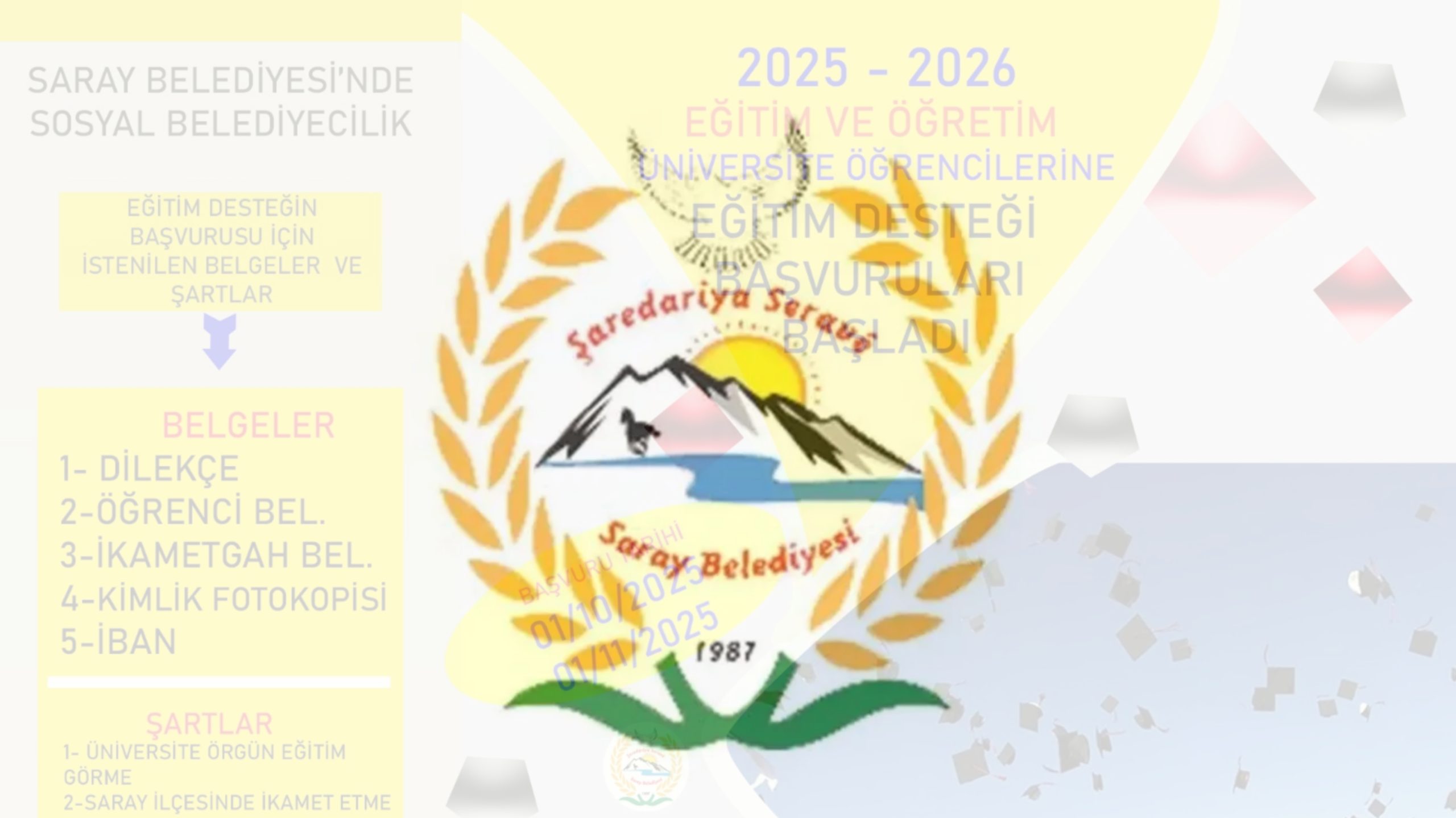 Van Saray Belediyesi’nden 2025-2026 Eğitim Yılı İçin Üniversite Öğrencilerine Destek Başvuruları Başladı