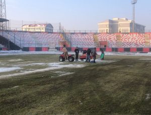 Vanspor – Boluspor Maçı Öncesi Karla Mücadele