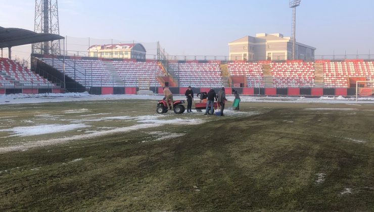 Vanspor – Boluspor Maçı Öncesi Karla Mücadele