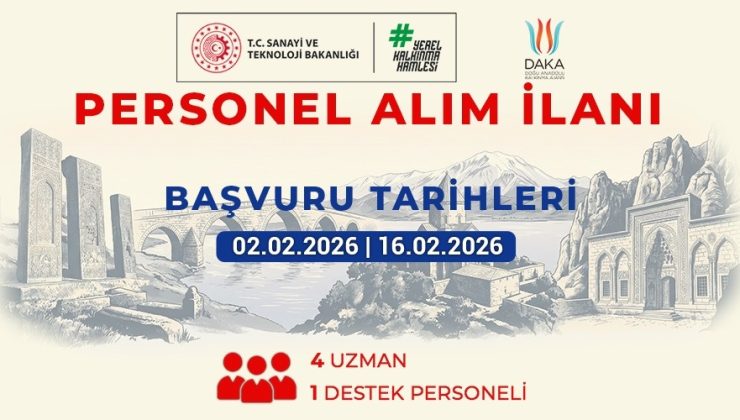 Doğu Anadolu Kalkınma Ajansı Personel Alımı Yapacak: Başvurular 2 Şubat’ta Başlıyor