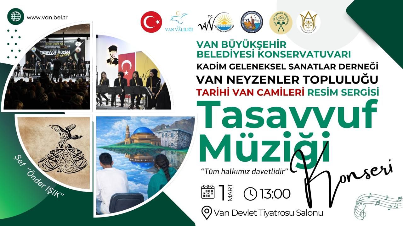 Van Büyükşehir Belediyesi’nden Ramazan’a Özel Tasavvuf Müziği Konseri
