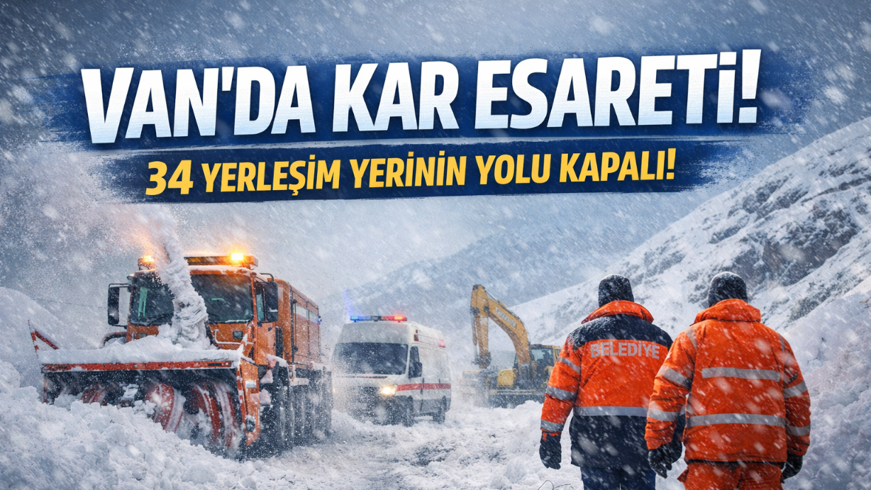 Van’da Kar Esareti: 34 Yerleşim Yerinin Yolu Kapalı, Ekipler Seferber Oldu