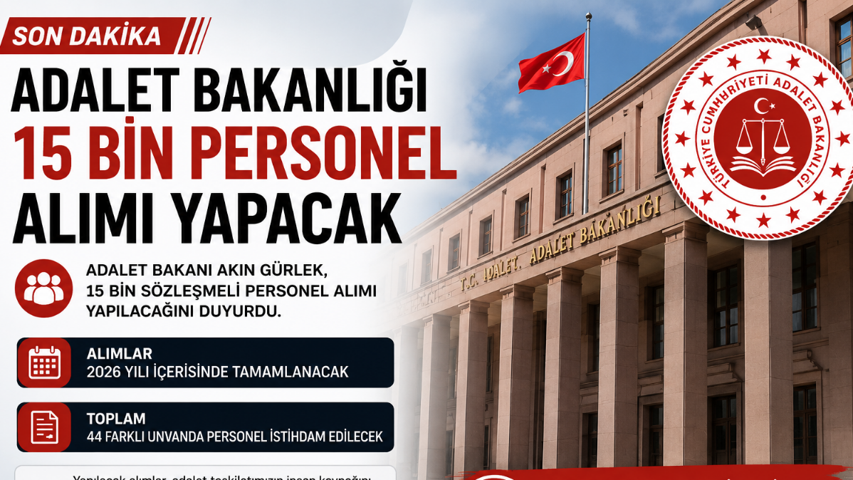 Adalet Bakanlığı 15 Bin Personel Alımı Yapacak: Kadro Dağılımı ve Detaylar Açıklandı